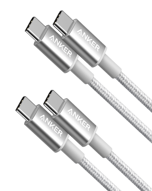 2-Pack New Nylon USB C to USB C Cable (3.3 ft 60W)